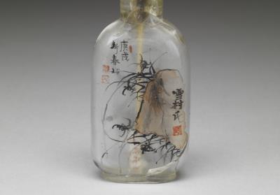 图片[2]-Glass snuff bottle with inside-painted bamboo and orchids design.-China Archive